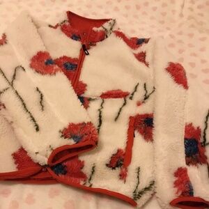 Obey Marino Floral Print Reversible Sherpa Jacket!